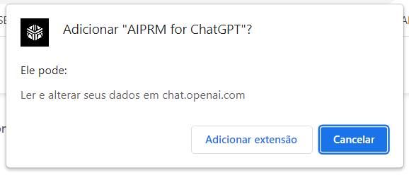 ChatGPT: Exportar conversa. Adicionar extensão AIPRM